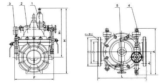 淮安塘沽閥門-不銹鋼減壓穩(wěn)壓閥結(jié)構(gòu)圖